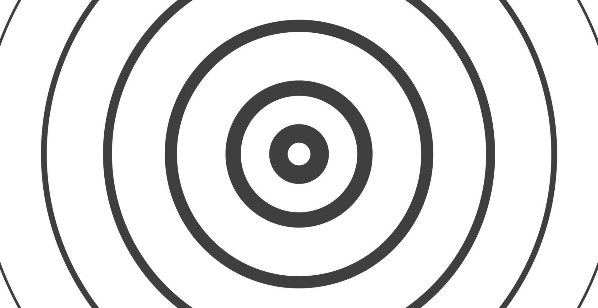 Concentric circle. Illustration for sound wave. Abstract circle line pattern. Black and white graphic vector