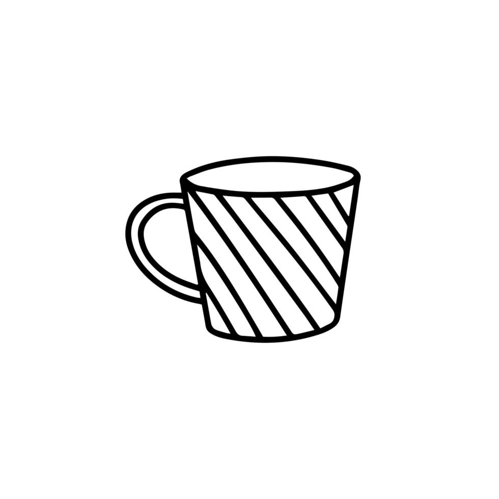 mug vector illustration in doodle style