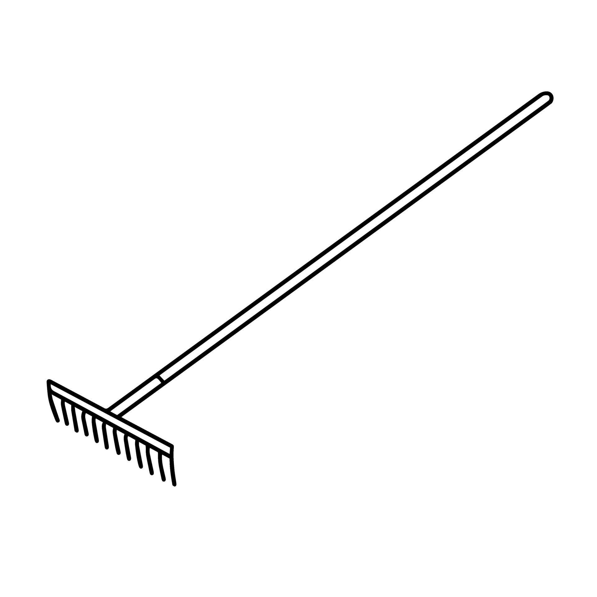 Garden rakes isolated on a white background. Rake for the garden. Tools ...