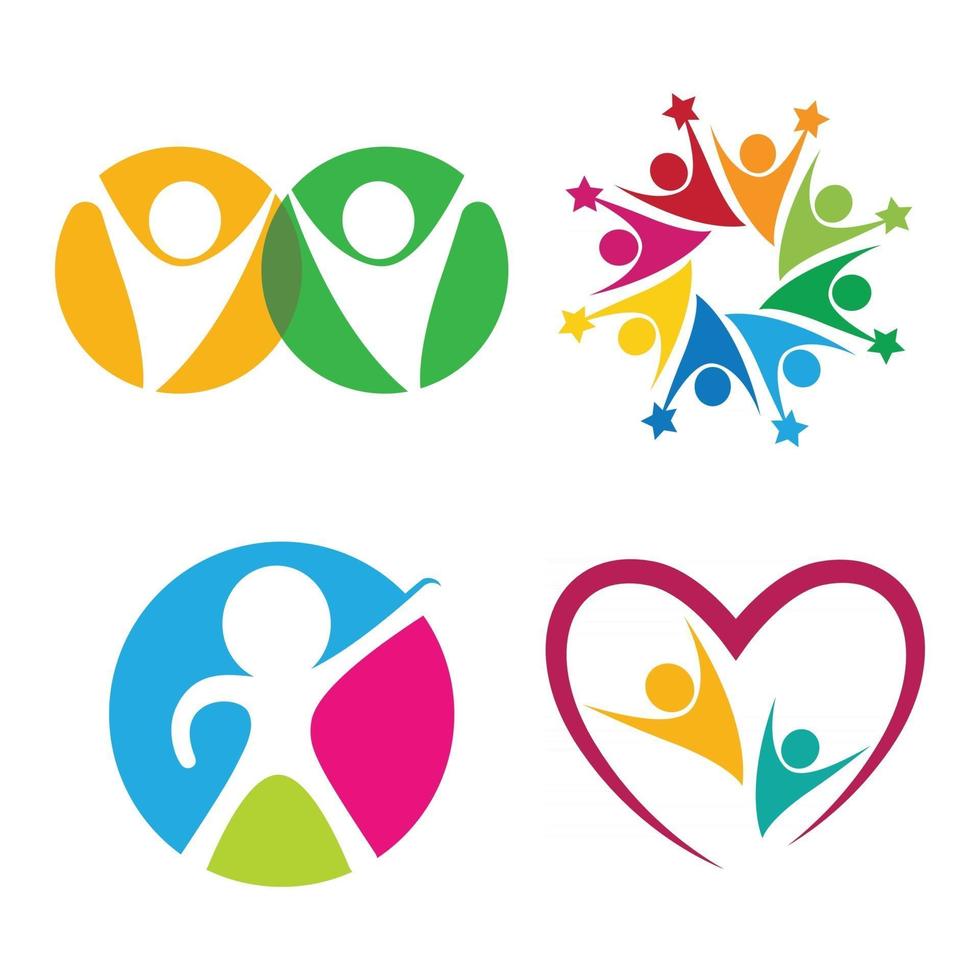 Community care logo images design vector