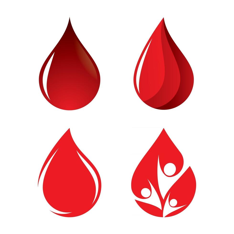 Blood drop logo images vector