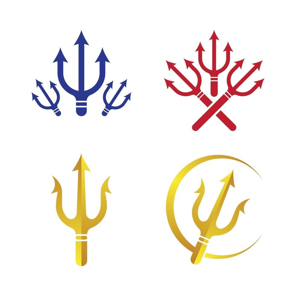 Trident logo images illustration vector
