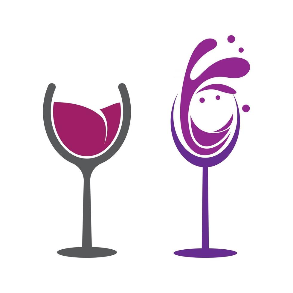 Wine logo images illustration vector