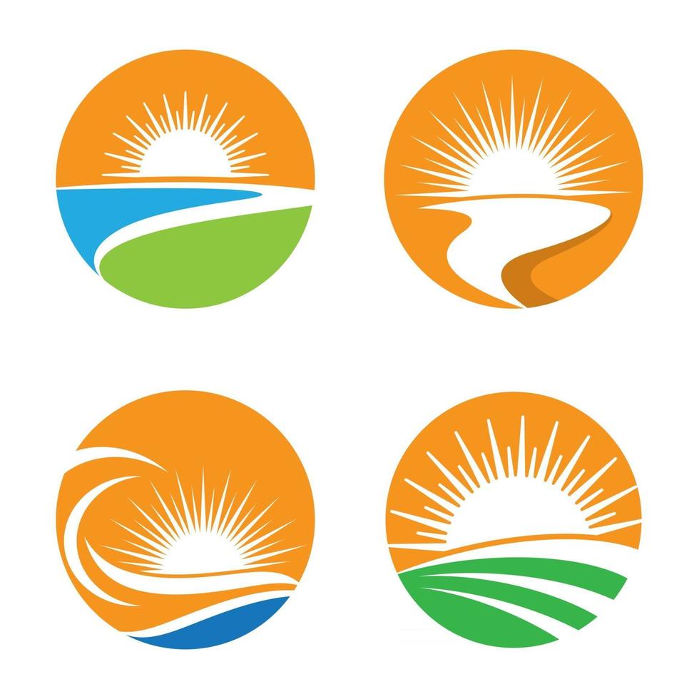 Sunset logo images vector
