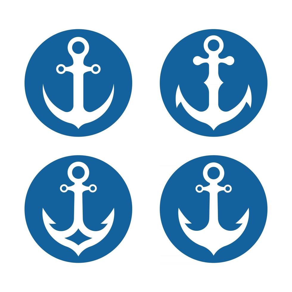 Anchor logo images illustration vector