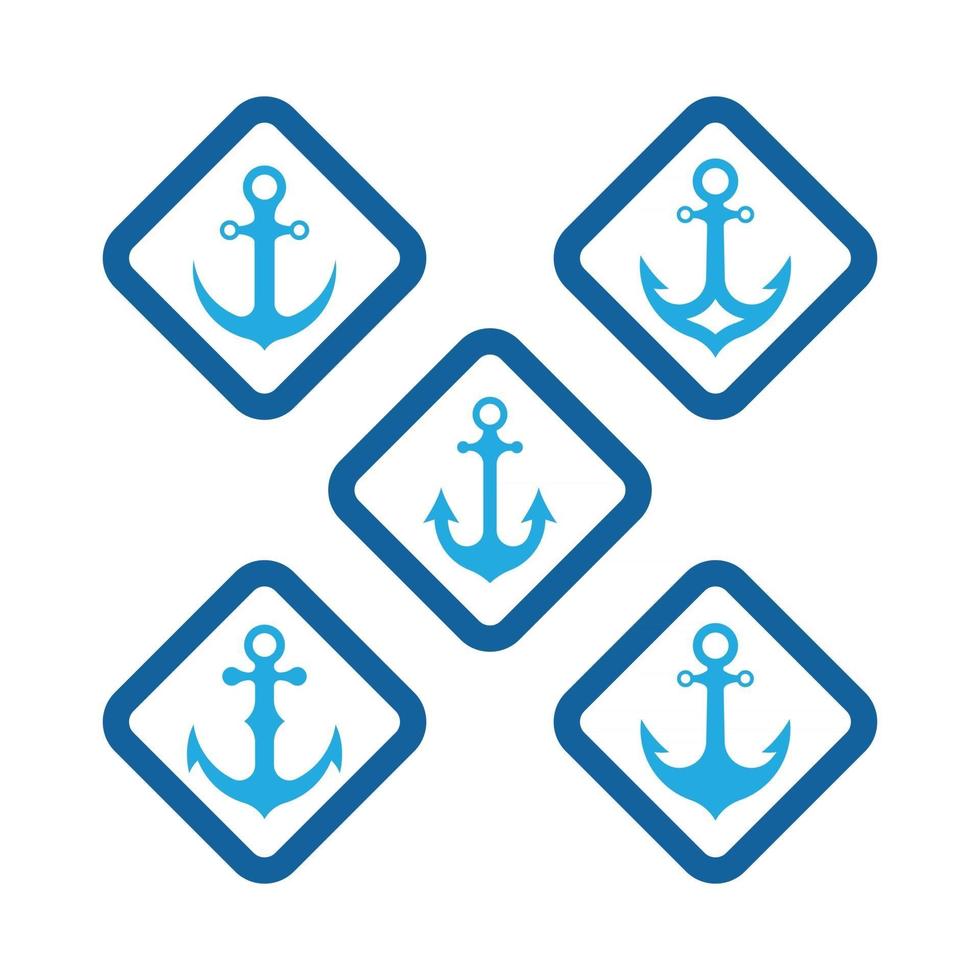 Anchor logo images illustration vector