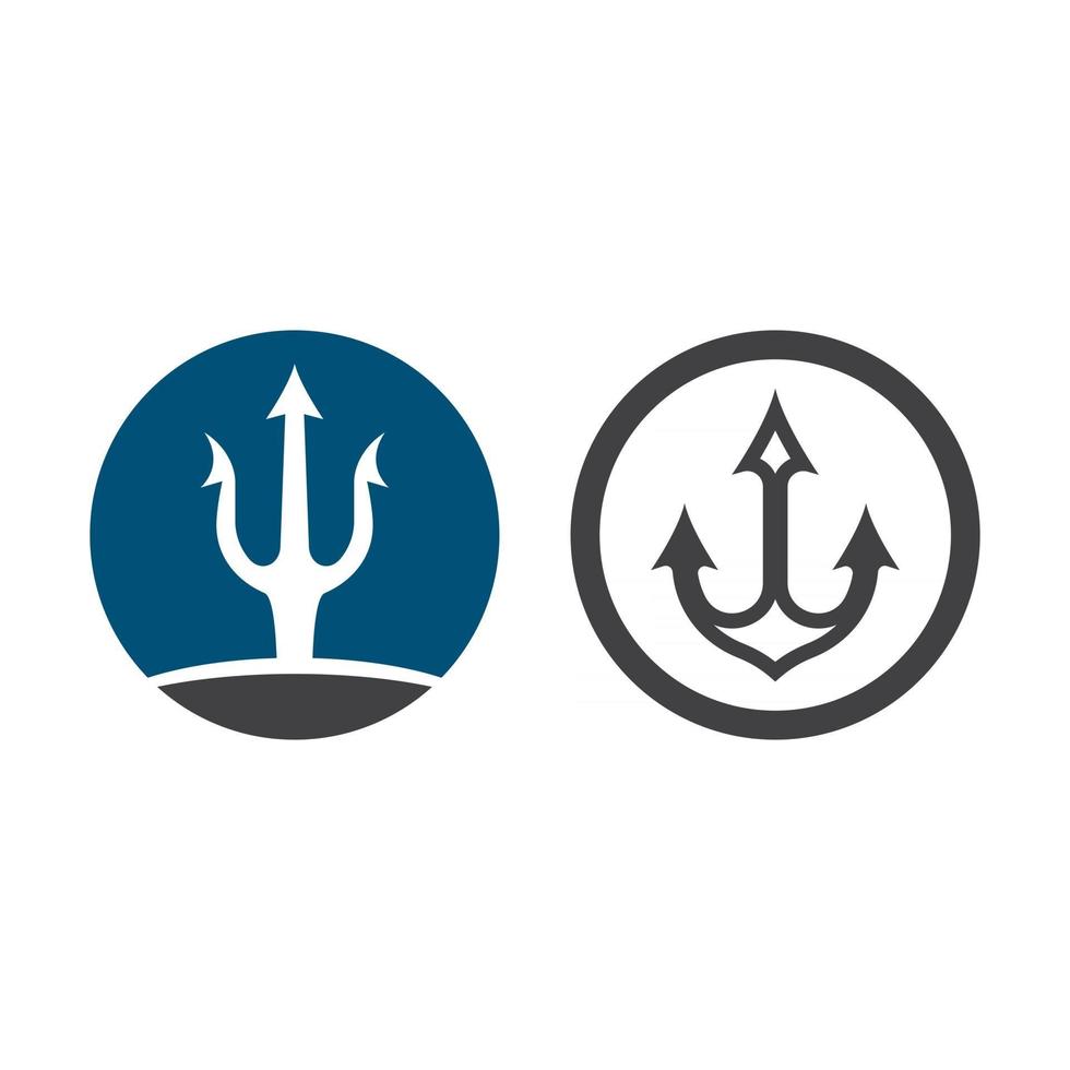 Trident logo images illustration vector