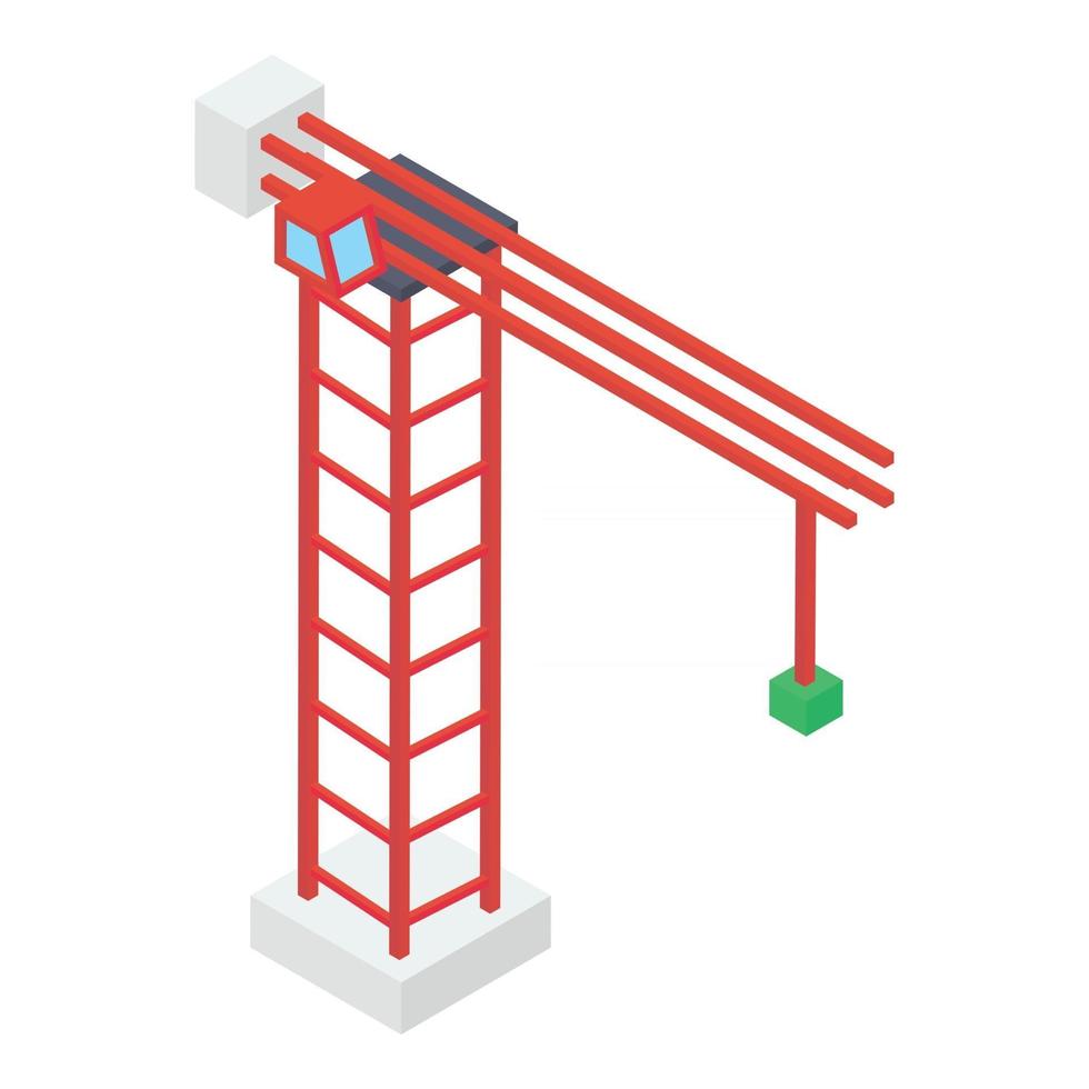 conceptos de grúas de construcción vector