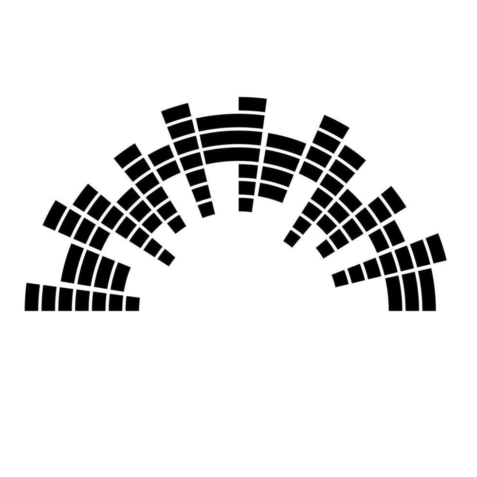 Semi circle equalizer. Abstract circular equalizer. Vector illustration