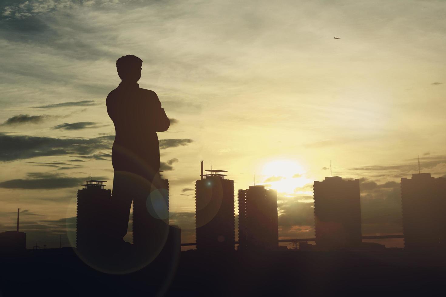 Silhouette of Businessman photo