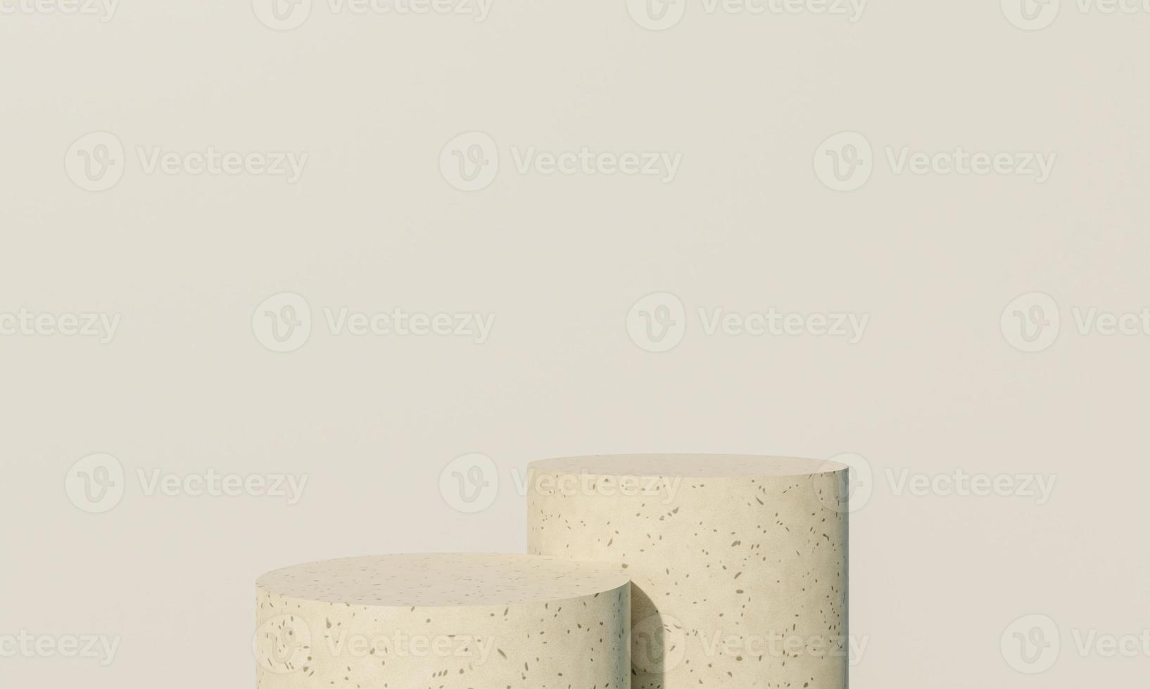 Marble podium, Cosmetic display product stand on pastel background. 3D rendering photo