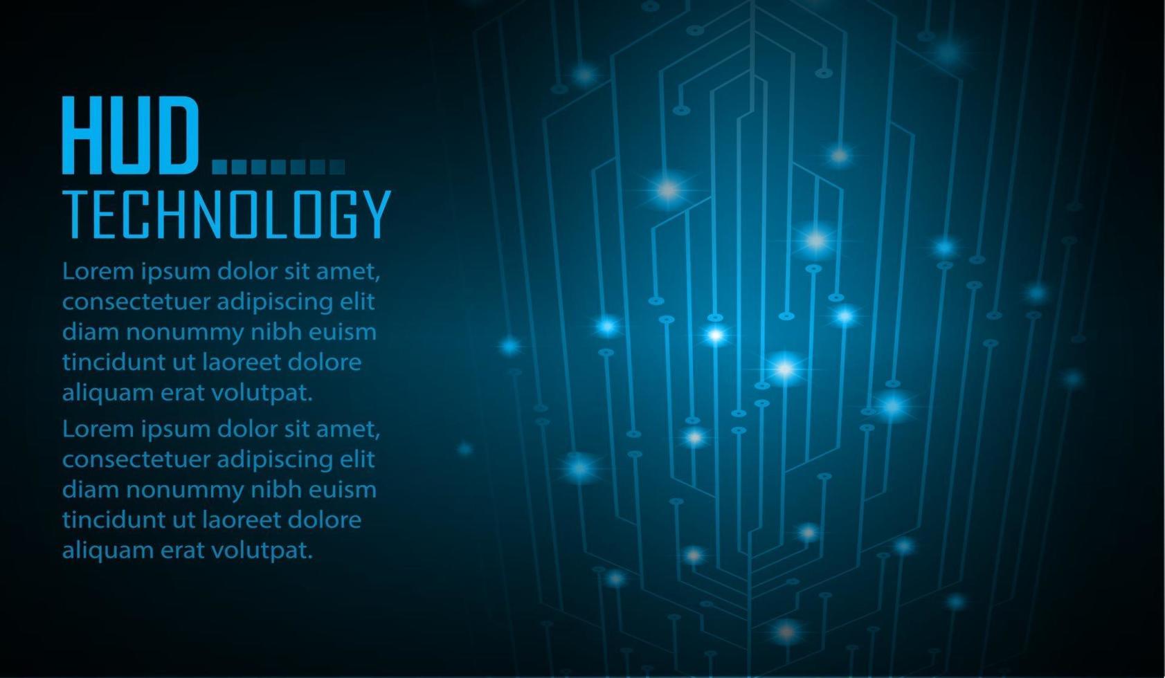 Fondo de concepto de tecnología futura de circuito cibernético vector