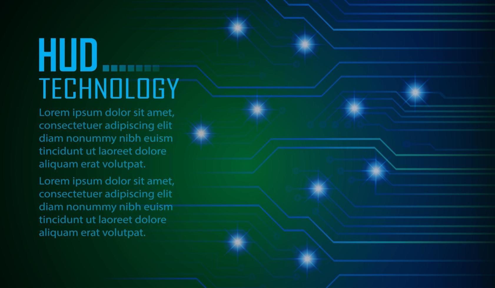 Fondo de concepto de tecnología futura de circuito cibernético vector