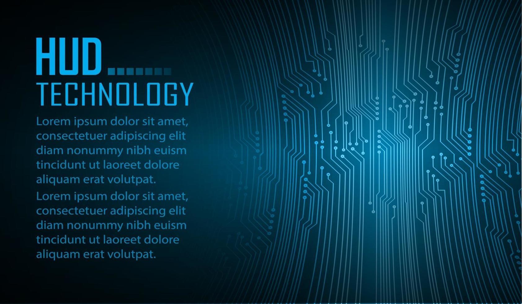 Fondo de concepto de tecnología futura de circuito cibernético vector