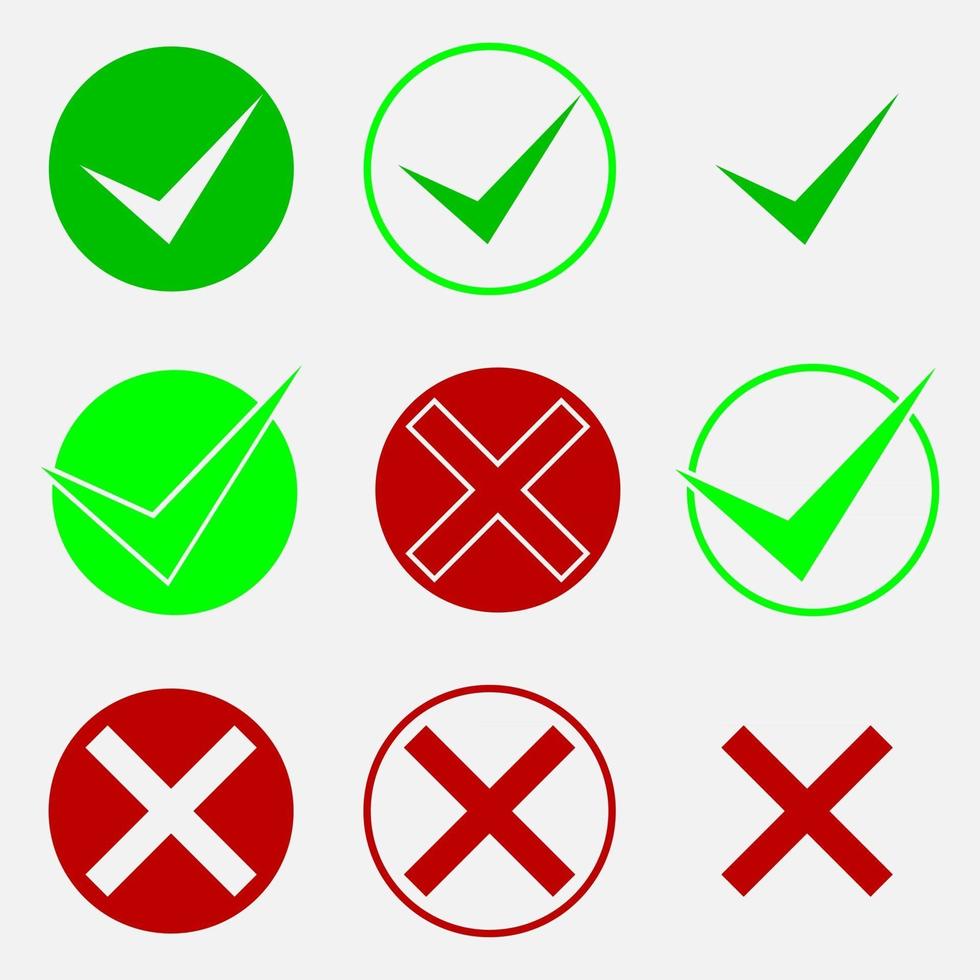 Check marks vector icon illustration buttons