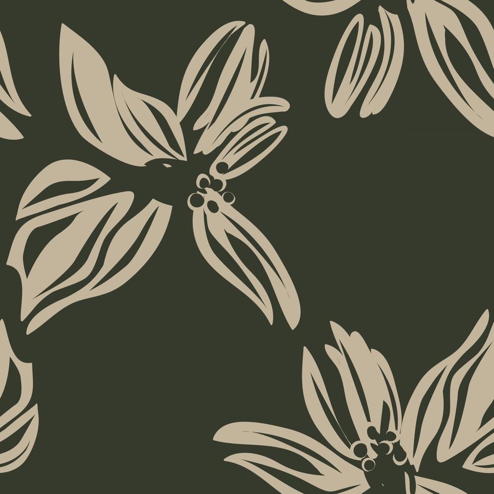 Fondo de patrón transparente floral botánico verde vector