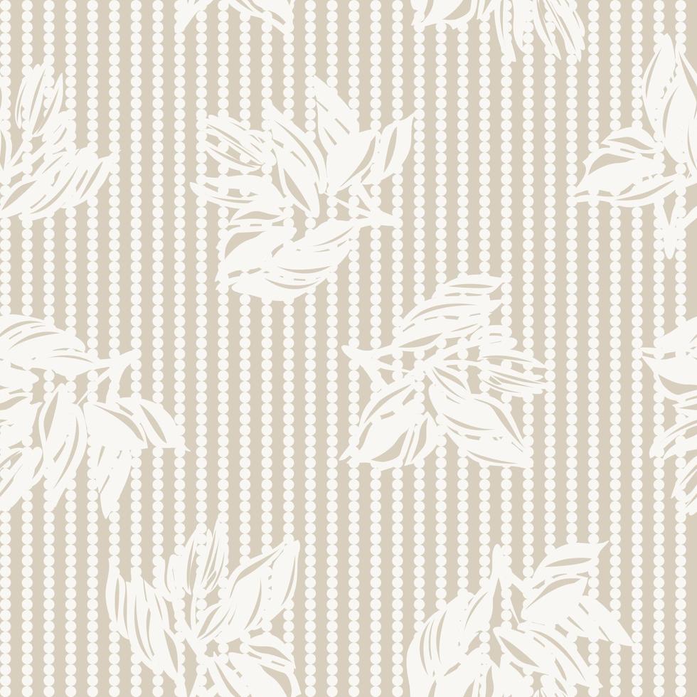 Brown Taupe Botanical Floral Seamless Pattern Background vector