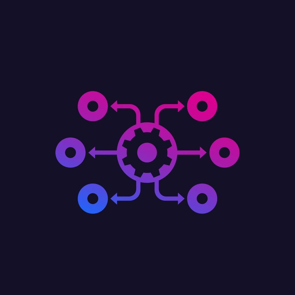 process automation vector icon