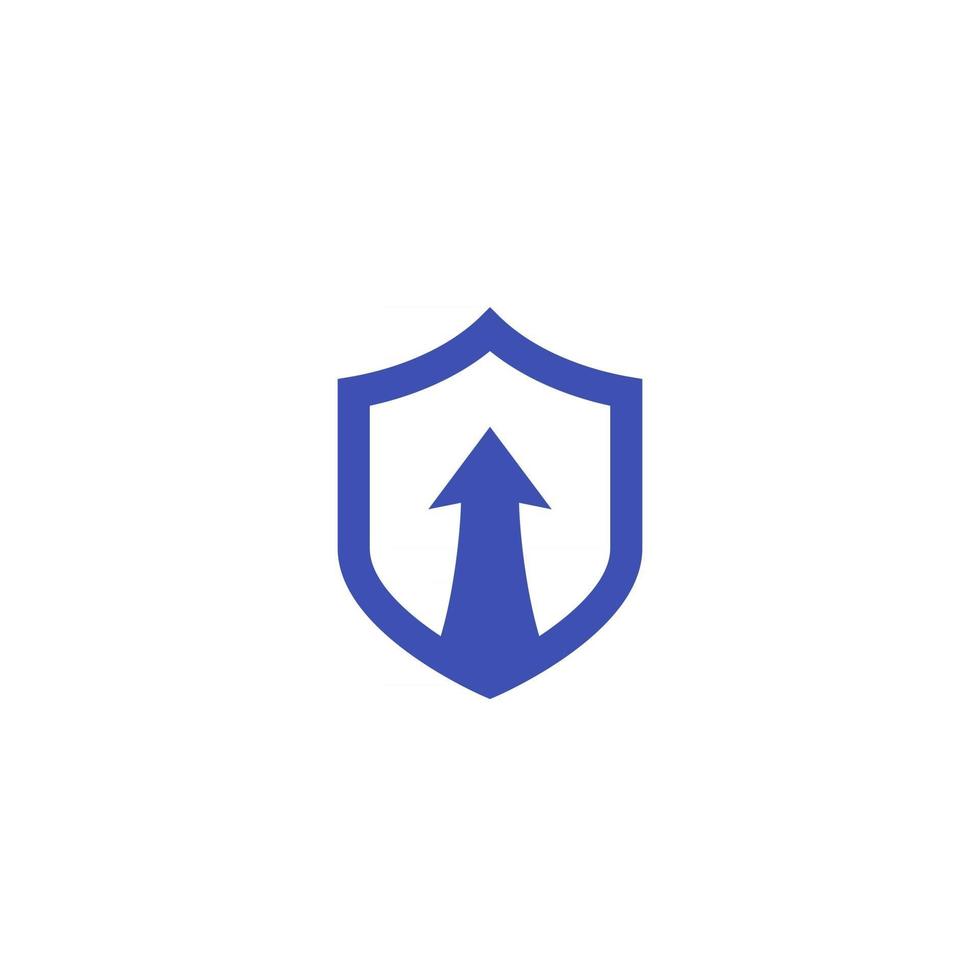 security increase icon with up arrow vector