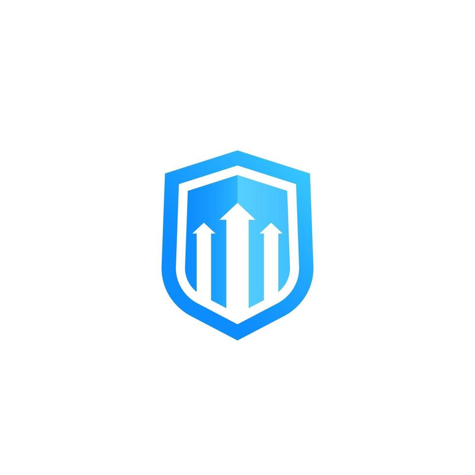 security increase, secure growth vector icon