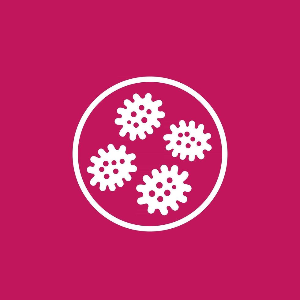 microbes, microorganisms vector icon