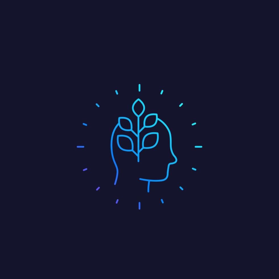personal growth vector line icon