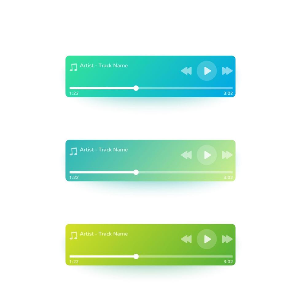 Music player ui, vector interface design