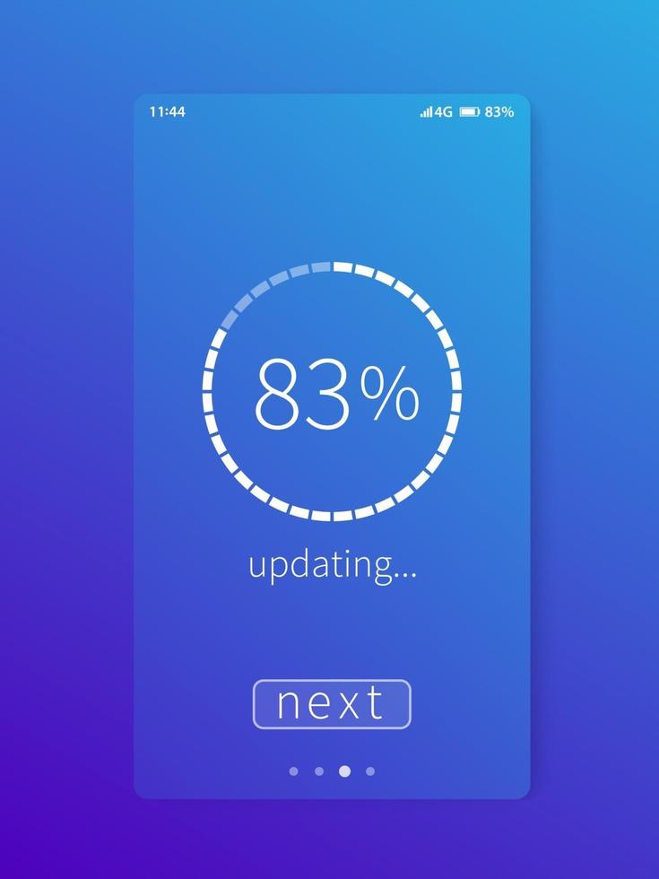 progress screen, mobile interface, ui vector template 2929076 Vector ...