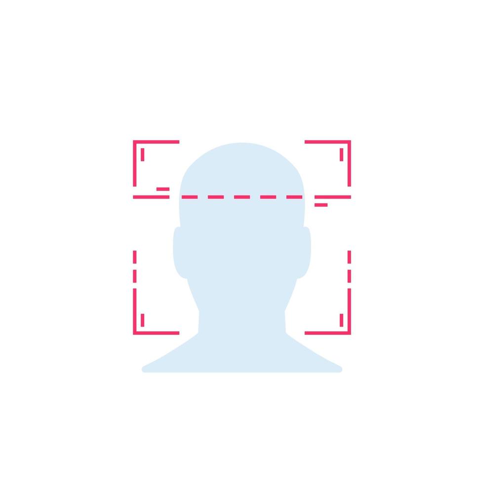 Face recognition, facial scan, vector