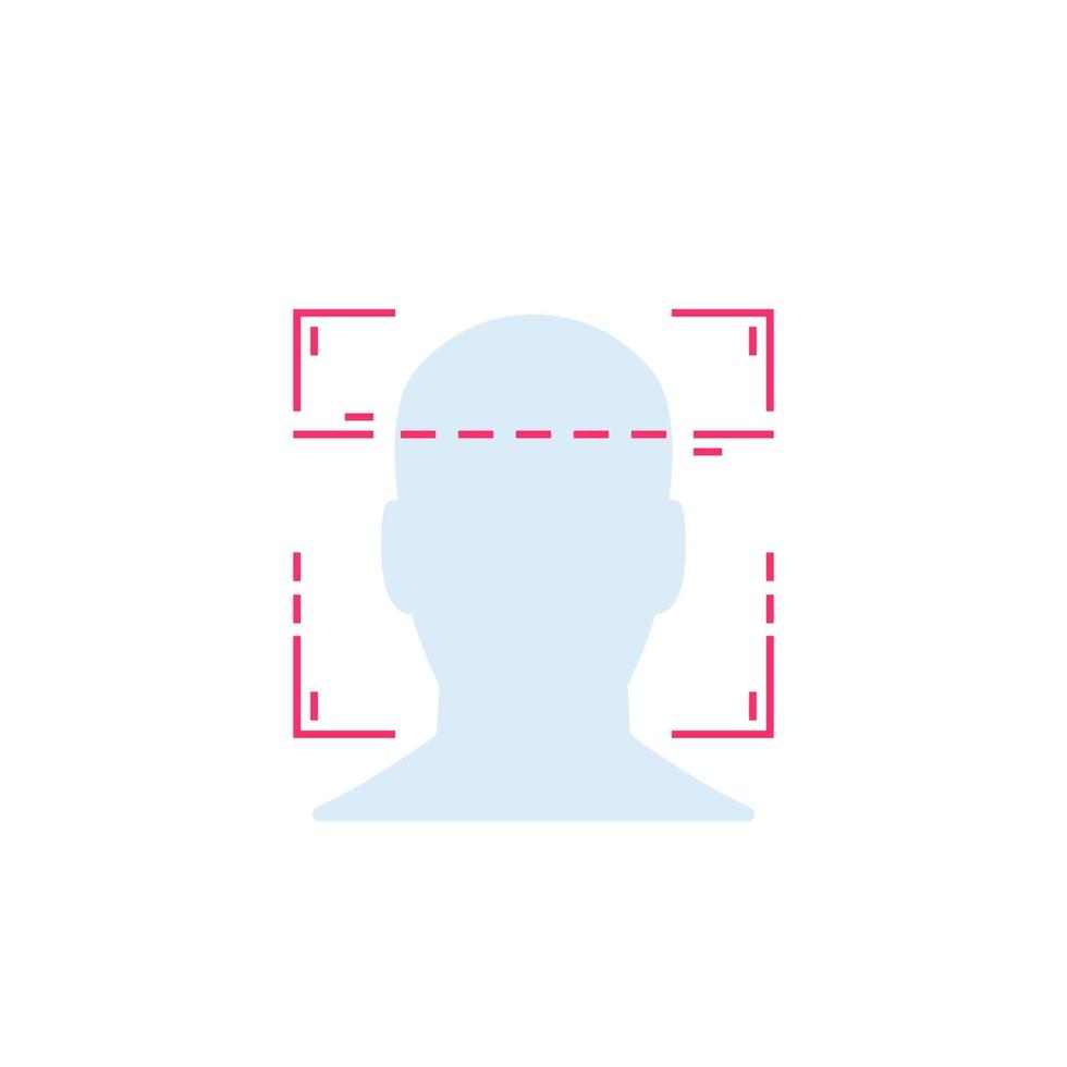 Face recognition, facial scan, vector