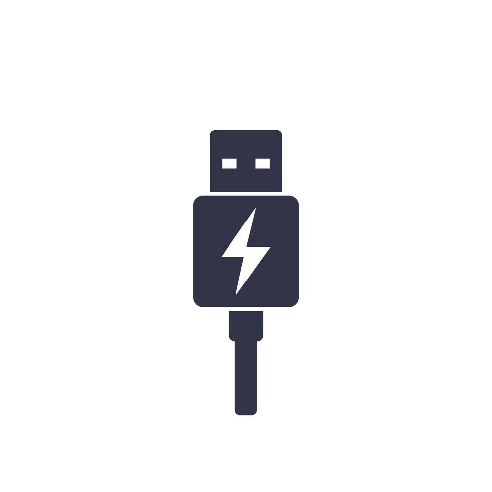 usb charging plug icon vector