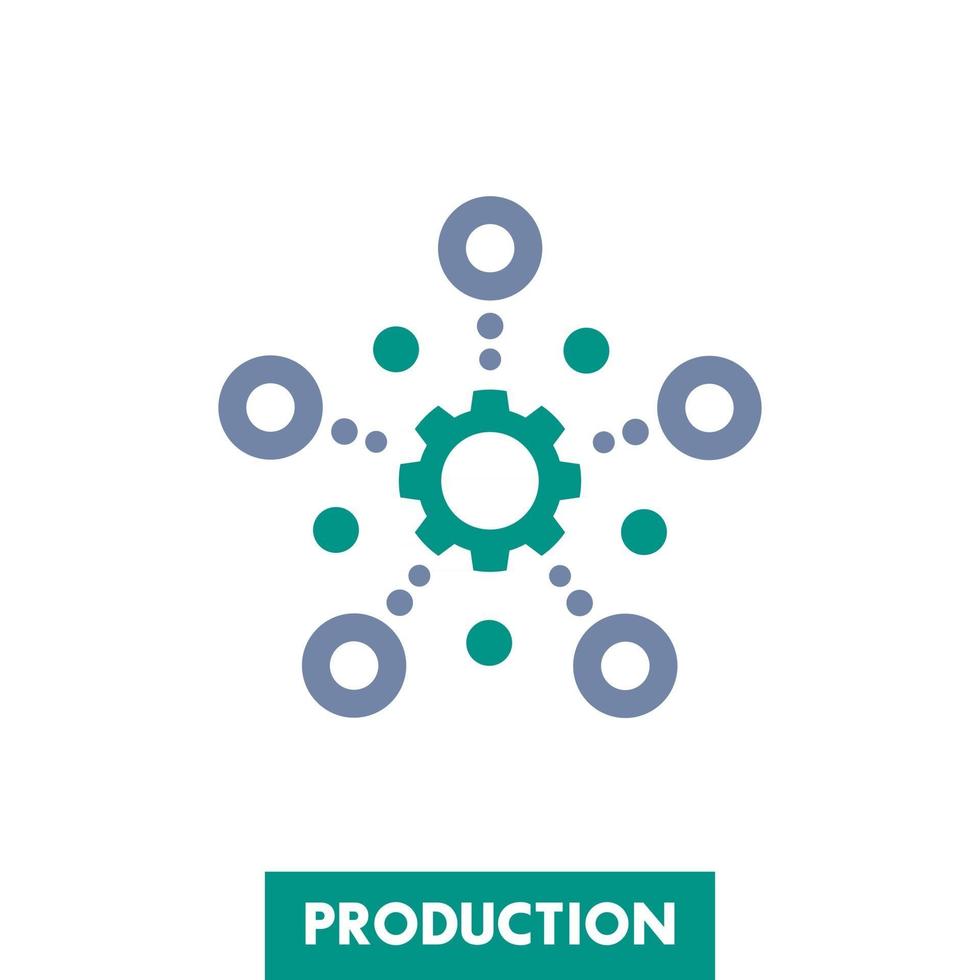 production icon isolated on white vector