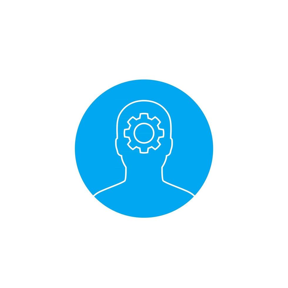 thinking vector linear icon