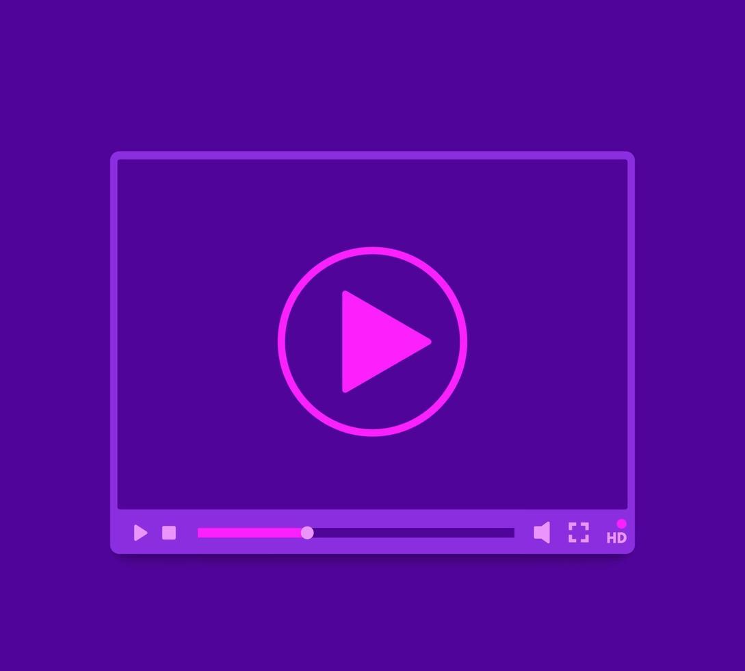 video player ui design, vector template 2929196 Vector Art at Vecteezy