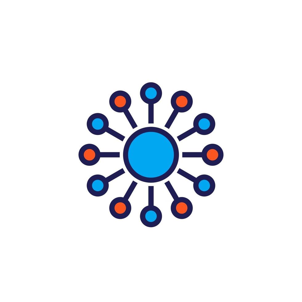Connections or connect vector icon on white