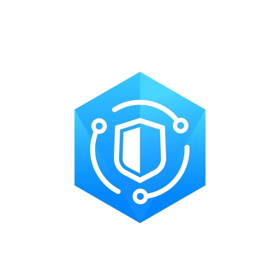 Cybersecurity, data protection icon vector