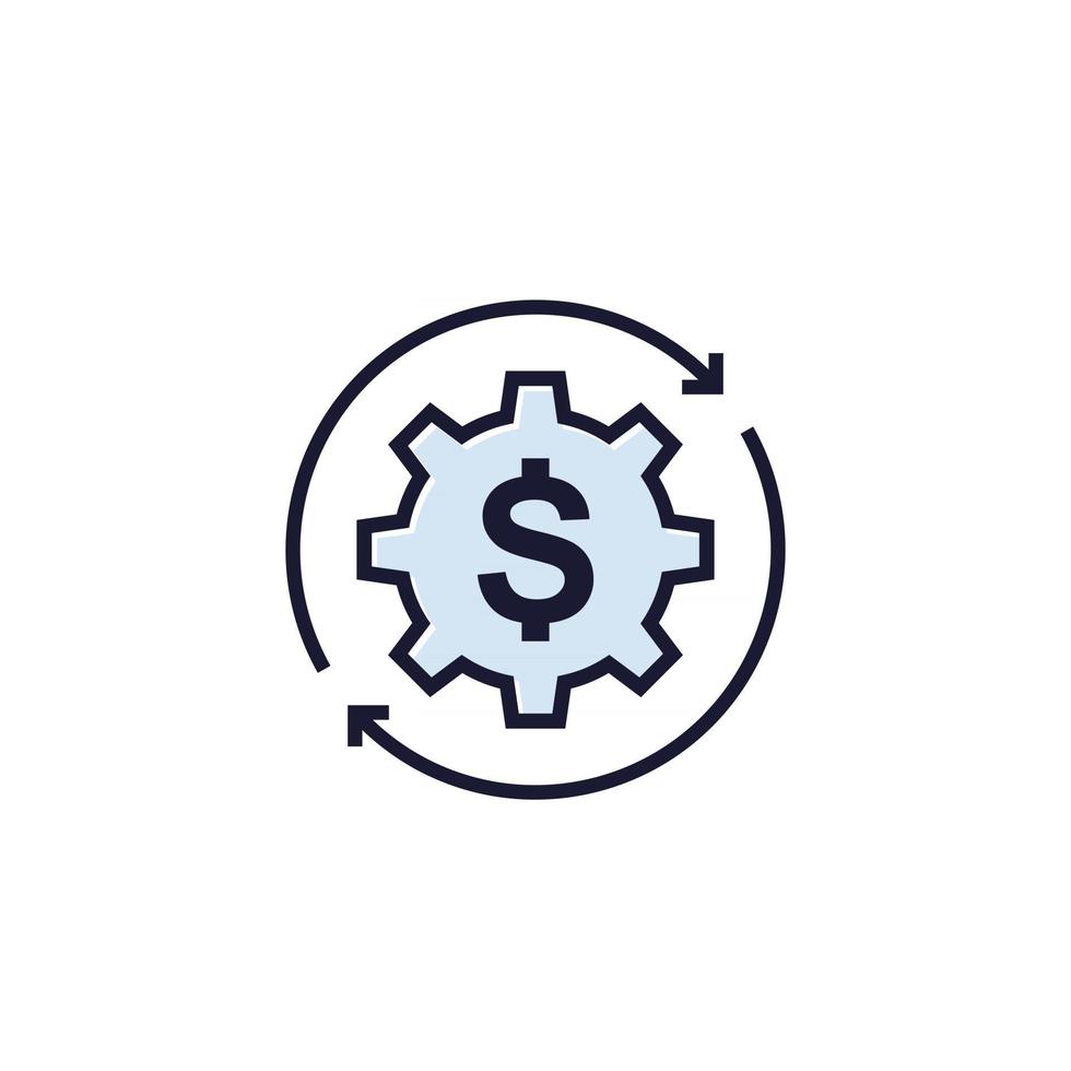 cost optimization, vector icon on white