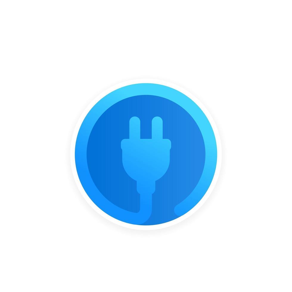 electric plug icon, charging station vector sign