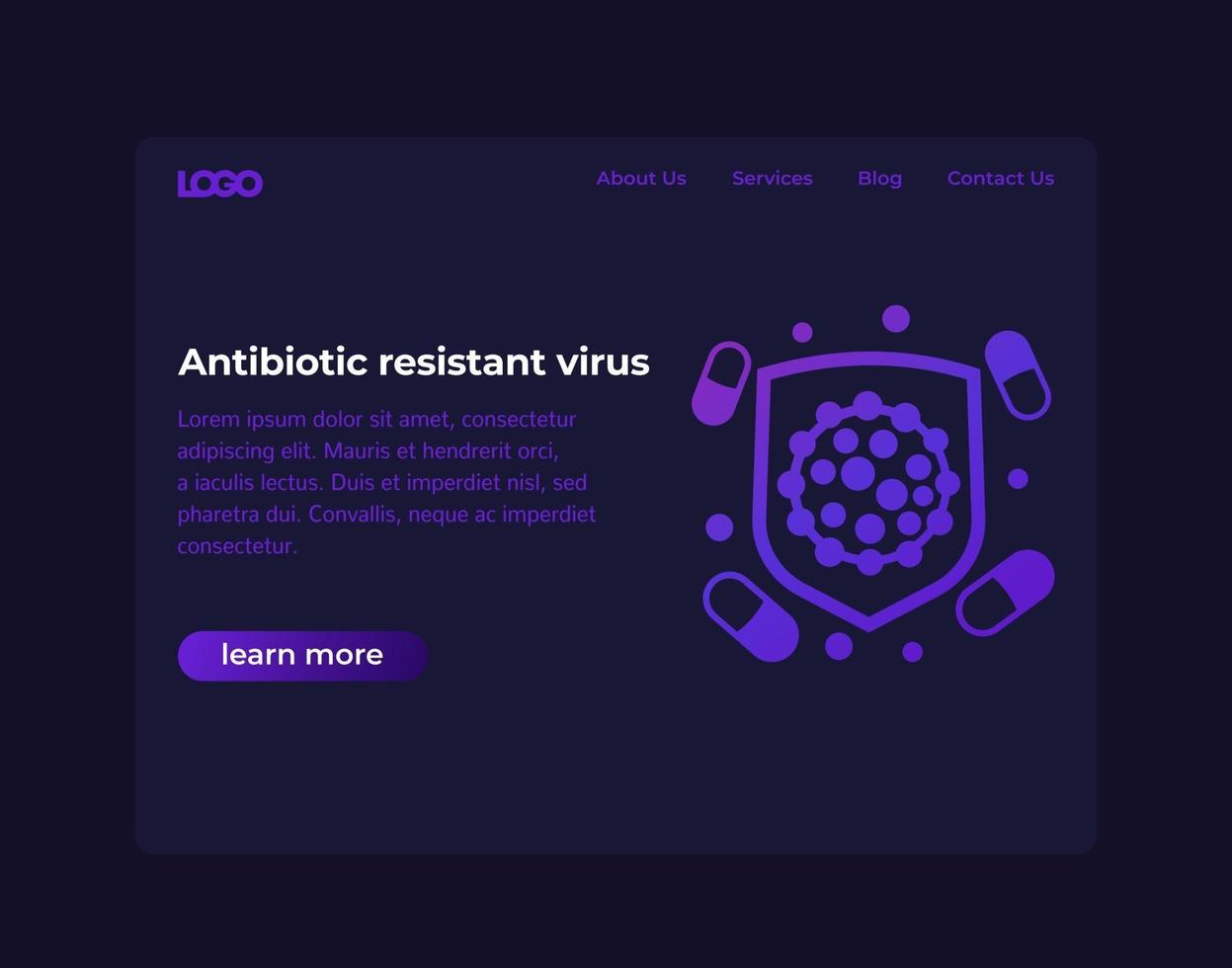 Antibiotic resistant virus vector design for web