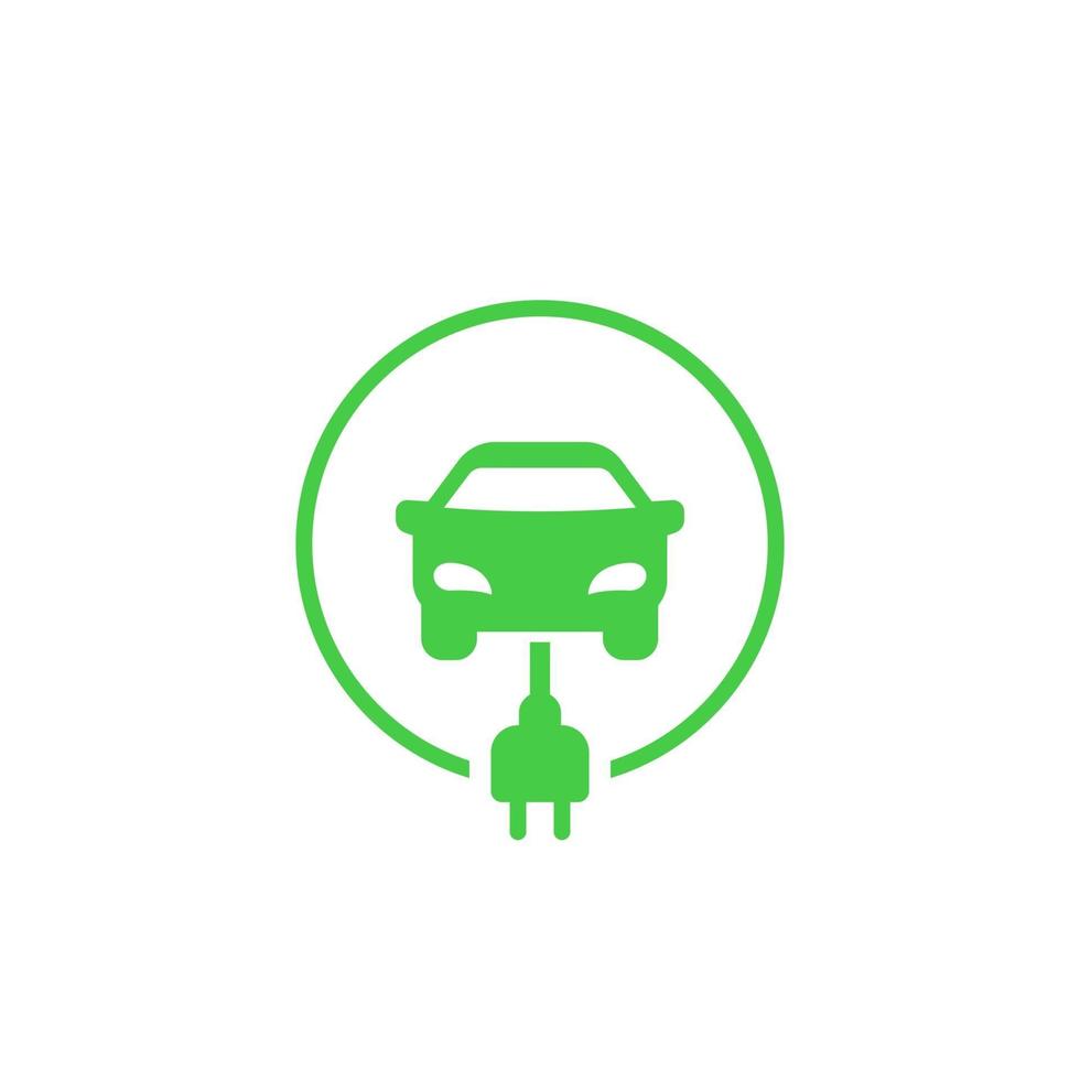 electric car charging station icon vector