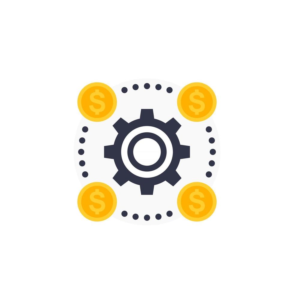 financial operations concept, vector icon on white