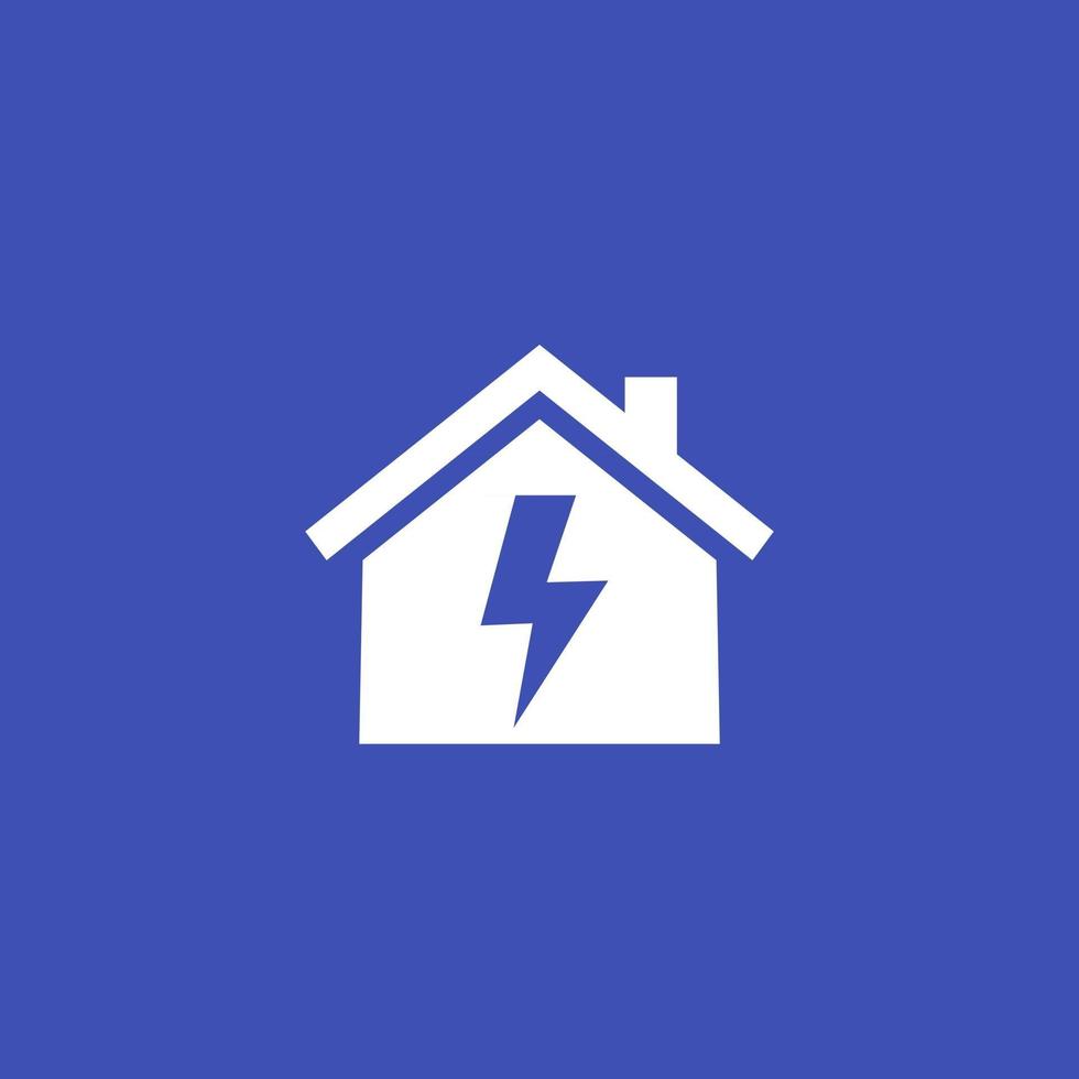 electricity in house vector icon