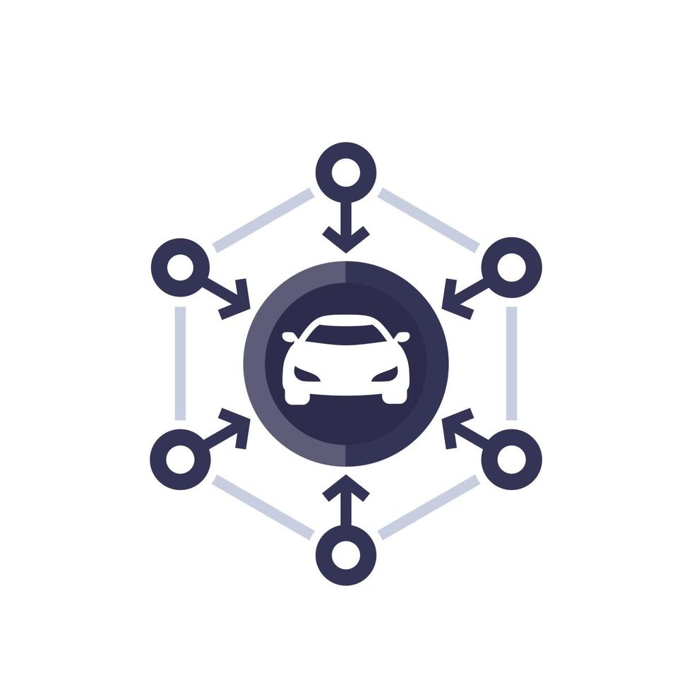 carsharing icon for web and apps vector