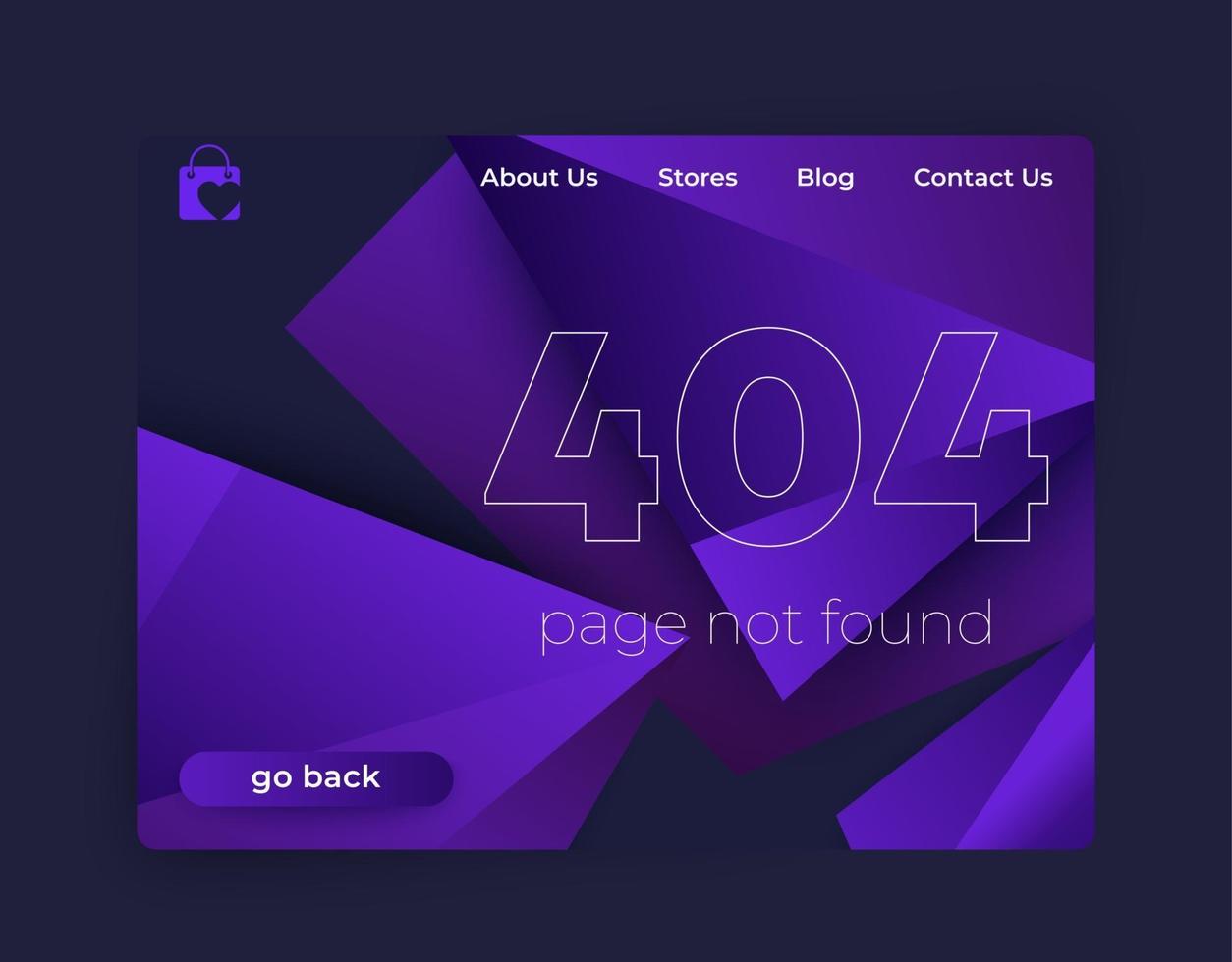 404 error page design for web vector