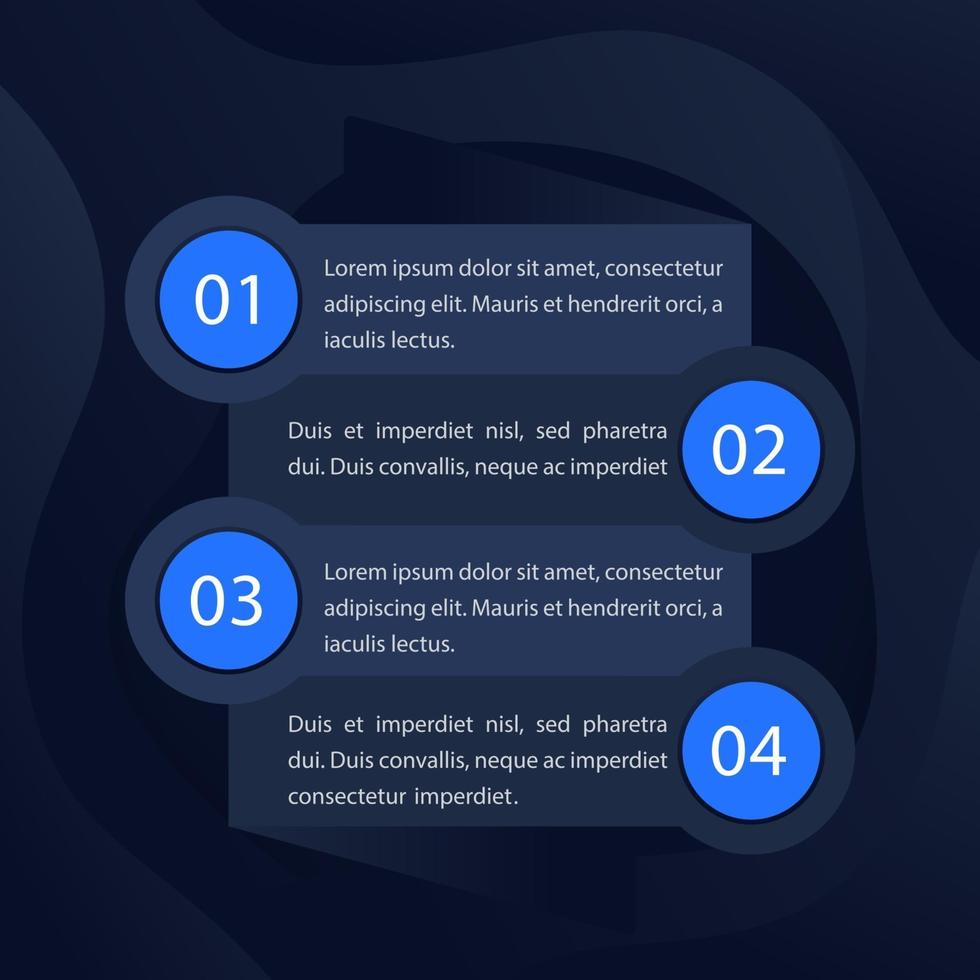 1, 2, 3, 4 steps, timeline, progress chart, vector infographics elements for web