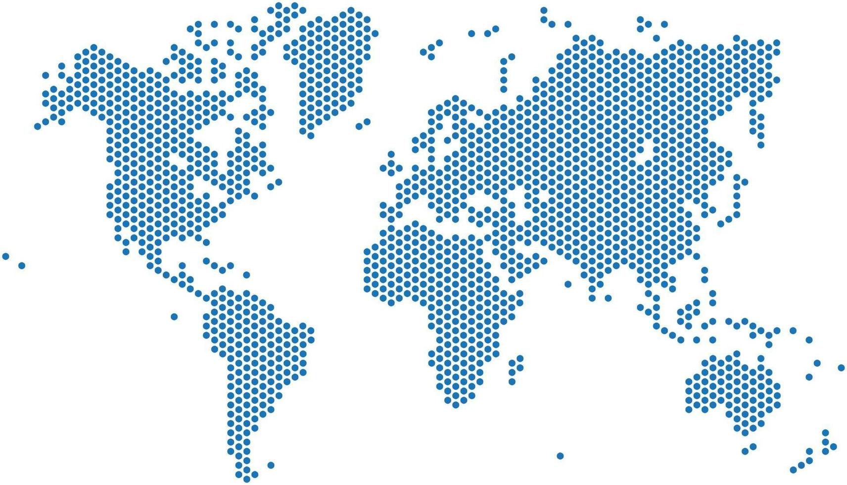 puntos mapa del mundo sobre fondo blanco vector