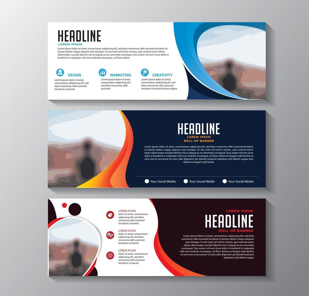 banner horizontal template vector