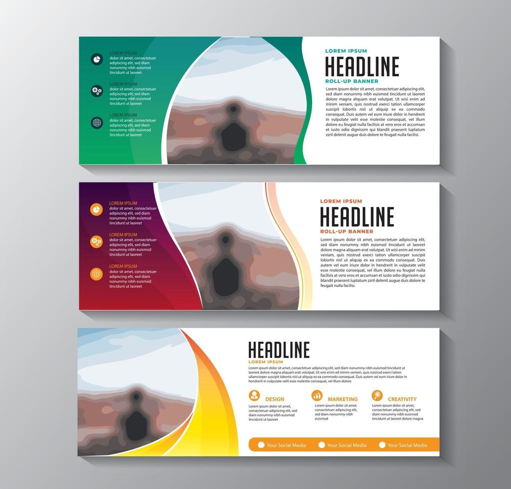 banner horizontal template vector