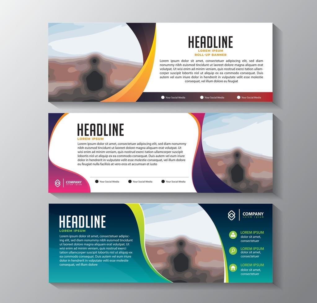 banner horizontal template vector