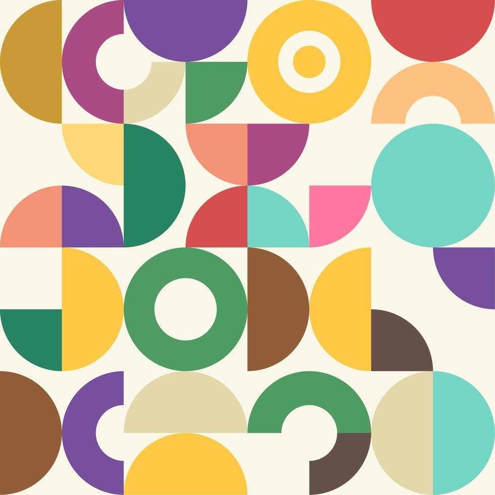 Retro Semi Circle Textile Pattern vector